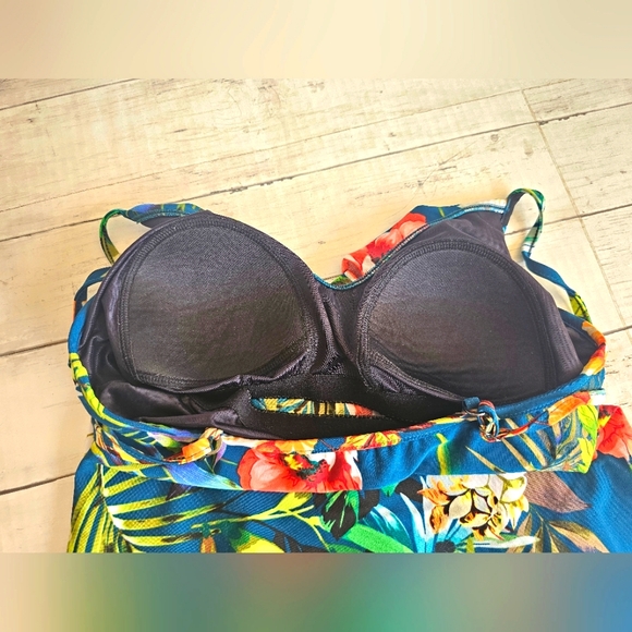 Magicsuit Serenity Rita Tankini Top Swimwear Ruffle Tropical Slimming Control - Picture 5 of 8